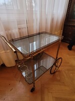 Vintage réz zsúrkocsi