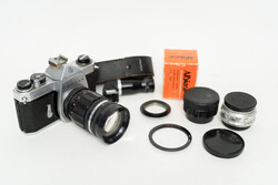 Retró PENTAX fém vázas Fényképezőgép / Régi / Obikkal