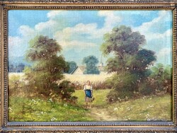NEOGRADY LÁSZLÓ VIDÉKI TÁJ 50x35cm