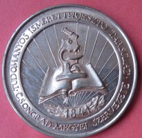 Bronz emlékérem TIT Csongrád megyei szervezet 42,5 mm