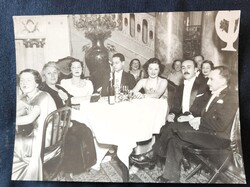 1937 GELLÉRT SZÁLLODA BUDAPEST ÚRI TÁRSASÁG BÁL TÁNC MULATSÁG PECSÉT JELZETT FOTÓ GYŰJTŐI CSOPORTKÉP