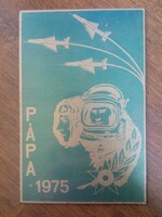 Űrhajós fém tábla "Pápa 1975" felirattal