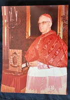 1983 DR LÉKAI LÁSZLÓ ESZTERGOM ÉRSEK BÍBOROS PRÍMÁS CÍMZETES KATOLIKUS PÜSPÖK NAGY FOTÓ 40 CM