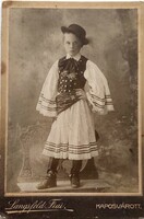 Antik cabinet fotó ,Kaposvár Langsfeld Mór fényképész műterméből.
