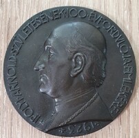 Berán Lajos Ipolyi Arnold születésének 100. évfordulója 1923 bronz emlékérem