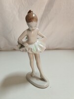 Hollóházi porcelán balerina kislány - 14 cm