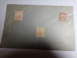 2+3+60 Fillér turul bélyeg levélen