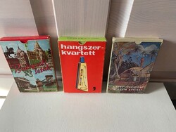Régi , magyar kártyák a 70’s évekből .  Hangszer kvartett , Budapesti séták , A szépművészeti múzeum