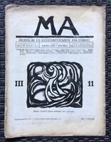 MA aktivista avantgard folyóirat.1918 III.11.szám.
