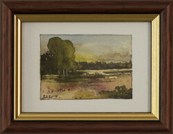 Barsi Ferenc Ártéren című mini akvarellje, SZERTIFIKÁCIÓVAL!