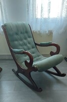 Gyönyörű bársony Chesterfield Hintaszék, pihenőszék