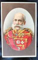 Ferenc József király MAGYAR HUSZÁR UNIFORMIS eredeti és korabeli fotó lap cca.1889 HABSBURG KUK