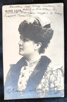 Cca. 1901 BLAHA LUJZA SZÍNÉSZNŐ A MAGYAR NEMZET CSALOGÁNYA KORABELI EREDETI FOTÓ LAP