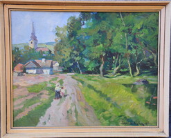 Zórád Géza (1890-1969): Falusi látkép