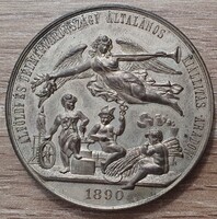 Knopp Alföldi és Délmagyarországi Általános Kiállítás Aradon 1890 ezüstözött bronz emlékérem
