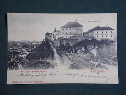 Képeslap,Veszprém,Vár a Szent Benedek hegyről,Pósa Endre Veszprém kiadás, 1902-