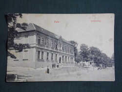 Képeslap,Tab,Járásbíróság, utca részlet,Herczog Ignácné és fiainál Tab kiadás,1912-