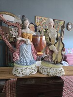 Capodimonte barokk zenei figurák