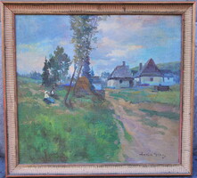 Zórád Géza (1890-1969): Falusi utcakép