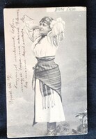 Cca. 1901 BLAHA LUJZA SZÍNÉSZNŐ A MAGYAR NEMZET CSALOGÁNYA KORABELI EREDETI FOTÓ LAP