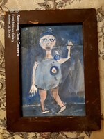 Szürrealista festmény kerettel