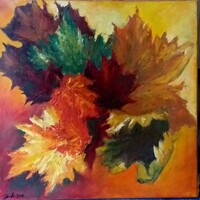 DÖMÖTÖR ANIKÓ TÜNDE Olajkép, vászon 50x50cm