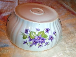 Ritkább, Zsolnay ibolyás porcelán tál, komatál, pogácsás, köretes,  pörköltes tál