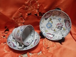 Antik, Californiai porcelán  kávés csésze  2 kistányérral.