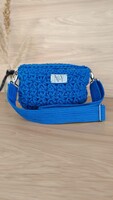 Horgolt jázmin mintás crossbody, varrott zsinórfonal pánttal
