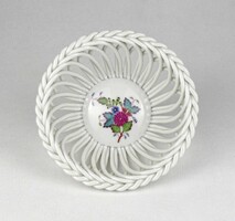1U206 Apponyi Fleur mintás áttört Herendi porcelán fonott kosár 13 cm