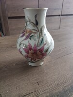 Orchidea mintás Zsolnay váza korábbi,vagy más típusú jelzéssel