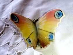 Szép, vintage Volkstedt porcelán lepke, pillangó