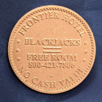 Las Vegas  - Frontier Hotel & Gambling Hall blackjack token zseton - (112)