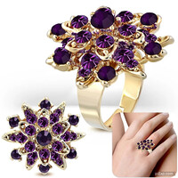 14 KT. ARANNYAL GALVANIZÁLT 25 db CIRKÓNIA KÖVES KOKTÉL GYŰRŰ,A GYŰRŰ RÉSZ CSODÁSAN RAGYOG ÁLLÍTHATÓ