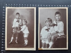 Báró Hunyady és Malachovszky család gyermekei, fotó, 2 db egyben