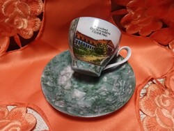 Gyönyörű  német porcelán emlékcsésze aljjal