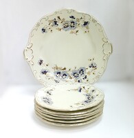 Zsolnay búzavirágos süteményes készlet (ZAL-R89565)