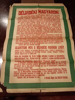 Felhívás: Délvidéki Magyarok! Alapítsuk meg a Délvidéki Magyar ligát! 1919 December 8.