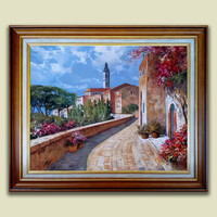 Kabul Adilov: Pienza - keretezve: 50x60cm - alkotás: 40x50cm - 25/205