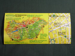 Képeslap,kártyanaptár,Ország térképes,Kemikál váll. reklám,Barcs,Nyírbátor,Újkígyós,Budapest,1982-