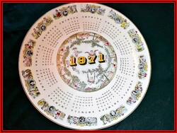 Wedgwood angyalkás, kerubos, Horoszkópos 1971-es tányér, születésnaposoknak, 1971-ben születetteknek