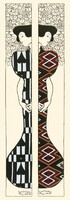 Gustav Klimt Sziluettek I-II 1912 szecesszió art nouveau plakát női alak japán minta 40x120 cm