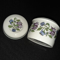 MALÉV - Hollóházi porcelán bonbonier, cukortartó