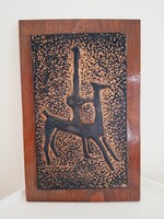 Art Deco Bronz Falikép