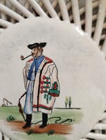 Hortobágyi  jelenetes tányér Áttört 16 cm