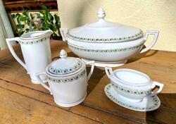 Régi Pirken Hammer Kossuch János Marienbad szecessziós porcelán készlet darabok