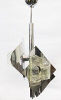 Olasz Carlo Nason Mazzega kristály és króm design csillár, 1970 - 02168