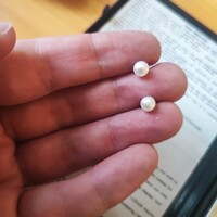 Antik arany bedugós fülbevaló gyönggyel