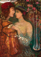 Gulácsy Lajos Varázslat A varázsló kertje olajfestmény reprodukció vászon nyomat vászonkép 56x78cm