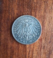 2 MÁRKA 1911 EZÜST/SILVER LUITPOLD PRINZ REGENT (1886-1912)
